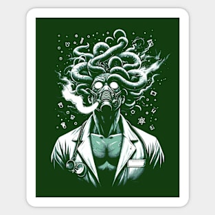 Male Gorgon Steam Punk Doctor Scientist Alchemist Experiment Sticker